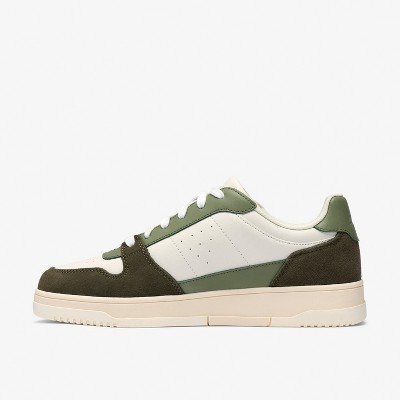 Clarks Mens Newick Lace Sneakers Green Shoes 11 Medium — фото 2