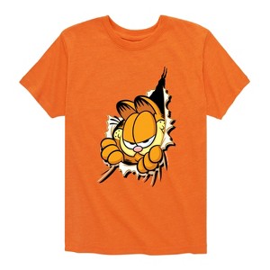 Boys' - Garfield - Peeking Out Short Sleeve Graphic T-Shirt - 1 of 4