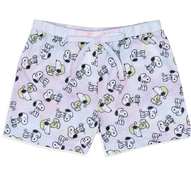Peanuts Girls' I Woke Up This Cute Snoopy Tie-Dye Sleep Pajama Set Shorts Multicolored, 5 of 7