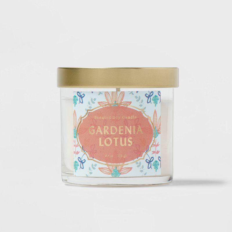 Lidded Glass Jar Candle Gardenia Lotus - Opalhouse™, 1 of 4