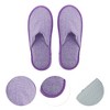 Unique Bargains Linen Closed Toe Slippers Disposable Slippers 1 Pair - 3 of 4