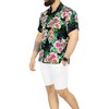 HAPPY BAY Men's Hawaiian Short Sleeve Button Down Shirt Floral Shirt Men Summer Beach Casual Holiday Tropical Shirts for Men Funny - 3 of 4