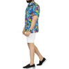 LA LEELA Mens Hawaiian Shirts Short Sleeve Button Down Shirt Men's Shirts Casual Beach Vacation Hawaii Island Shirts for Men Funny M Twin Parrots Blue - 4 of 4