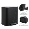 Slim Bathroom Trash Can, Stainless Steel Step-On Garbage Bin with Soft-Close Lid & Removable Inner Bucket, Narrow Recycle Bin for Kitchen必填 - 4 of 4