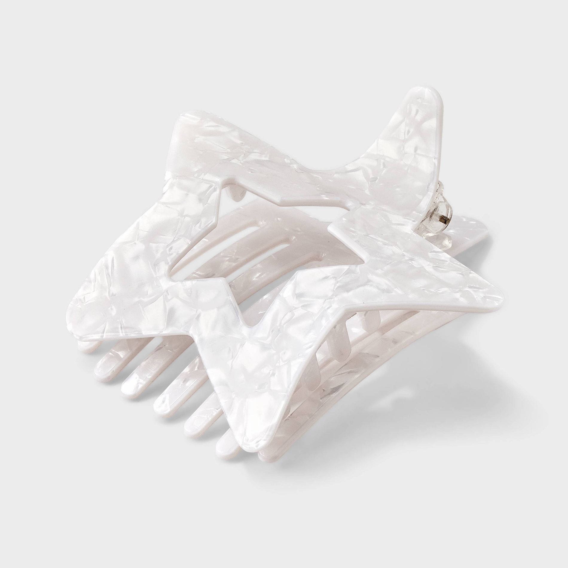 Star Shaped Shovel Claw Hair Clip - Wild Fable™ White