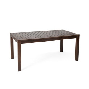 Manila Wooden Modern Beach for outdoor Garden dining table-Christopher Knight Home - 1 of 4