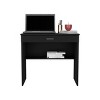 INFURNIC Desks Modern Office Desk with Spacious Drawer and Sturdy Two Leg Design for Organized Workspace, Black, 19.6"*31.5"*29" - 2 of 4