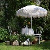 LAGarden 6Ft Fringe Patio Umbrella with Push Button Tilt Carry Bag UV30+ Outdoor Beach Yard Pool Party Deck Purple Stripe - 3 of 4