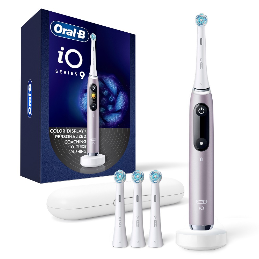 Oral-B iO Series 9 Electric Toothbrush with 4 Brush Heads - Rose Quartz