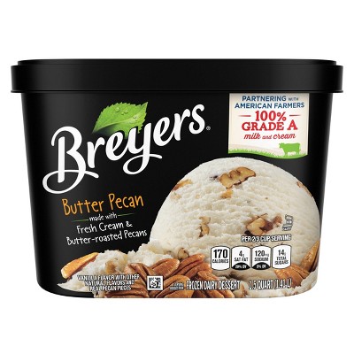 Breyers Butter Pecan Vanilla Frozen Dairy Dessert - 48oz