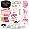 Big Dot of Happiness Pink Elegant Cross - Girl Religious Party Photo Booth Props Kit - 20 Count - 2 of 4