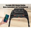 Sevobal Home Gym Equipment Folding Treadmill with Heart Rate Sensor Incline 6 Shock Absorbing for Home Living Room, Black, 49.21"*24.41"*41.73" - 4 of 4