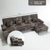 113''W Elegant U-Shaped Chenille Upholstered Sectional Sofa, 4-Seat Large Couch with 2 Chaises -Morden Fort - 4 of 4