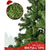 SUGIFT 6.4ft Artificial Christmas Tree with 864 Branch Tips, Metal Stand, Easy Assembly, and Full Lifelike Evergreen Design - 4 of 4