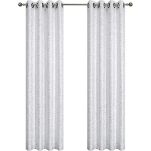 Kate Aurora 2 Piece Metallic Sparkle Thermal Grommet Blackout Curtain Panels - 1 of 4