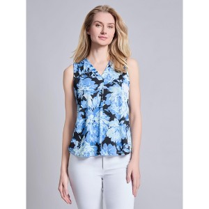 Jones New York Sleeveless V-Neck Pleat Front Blouse - 1 of 3