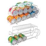 mDesign Metal 2-Tier Pop/Soda and Food Can Storage Dispenser