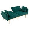 NicBex 65 Inch Loveseat,Modern Comfy Velvet Loveseat Sofa with Metal Feet,Accent 2-Seater Couch for Living Room - 4 of 4