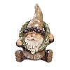 Evergreen Resin Woodland Gnome Tabletop Decor with Wreath - 2 of 3