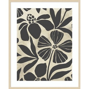 Amanti Art Linocut Garden I by June Erica Vess Wood Framed Wall Art Print - 1 of 4