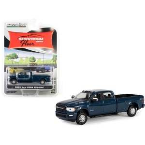 2023 Ram 2500 Bighorn Crew Cab 4x4 Pickup Truck Patriot Blue Met "Showroom Floor" Series 5 1/64 Diecast Model Car by Greenlight - 1 of 3