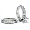 Pompeii3 1ct Diamond Engagement Matching Wedding Ring 14K Set - 2 of 4