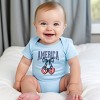 The Juniper Shop America Flag Cherries Coquette Baby Short Sleeve Bodysuit - 3 of 4