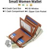 Clotth Wallet for Women - RFID Blocking Vegan Leather Bifold Credit Card Holder with Zipper Coin Pocket  for Everyday Use,Travel & Work - 4 of 4