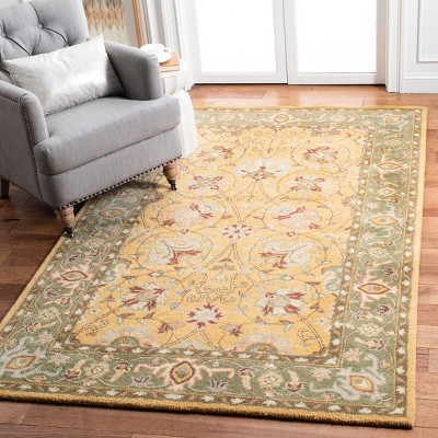 Handmade Gold Tufted Wool 2' x 3' Area Rug