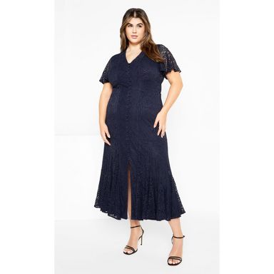 black lace see-thru dress BLACK SHEER LACE SILK DRESS WITH CUT-OUT TOP | CULT MIA main image 0