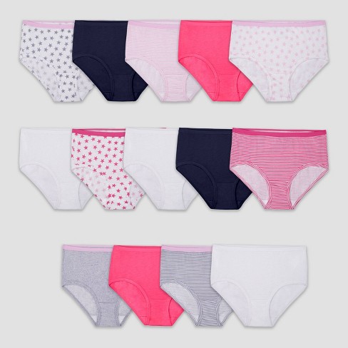 Fruit of the Loom Toddler Girl Brief Underwear, 12 Pack, Sizes 2T-5T 