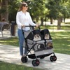 Tangkula Double Pet Stroller w/ 2-seater Carrier Adjustable Sunshade Removable Pad - 4 of 4