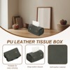 Unique Bargains PU Leather Home Car Office Decorative Rectangular Tissue Box Cover - 3 of 4