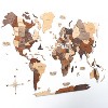 HomeRoots 24" X 39" Brown and Beige Wood World Map Hanging Dimensional Sculpture - 4 of 4