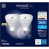 GE 2pk 65W Color Select BR30 LED Indoor Floodlight Bulb: Dimmable, 3000K, 650 Lumens, E26 Base, 22.8-Year Life - 4 of 4
