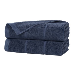 Smart Twist Viscose Cotton Blend Medium Weight Solid Ribbed Towel Set by Blue Nile Mills - 1 of 4
