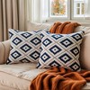 REGALWOVEN Geometric Pattern Soft Short Plush Decorative Throw Pillow Covers for Sofa Bedroom Living Room 2 Pcs - 2 of 4