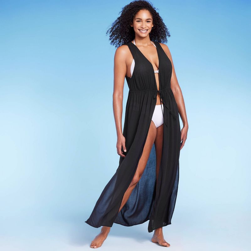 Women's Sleeveless Cover Up Maxi Duster - Kona Sol™, 4 of 12