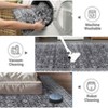 Faux Wool Vintage Distressed Floral Printed Area Rug  Ultra Thin Machine Washable Non Slip Stain Resistant Non Shedding Pet Friendly Floor Rug - 4 of 4