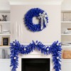 Northlight Pre-Lit Artificial Pine Christmas Wreath - 24" - Royal Blue - Clear Lights - image 3 of 4