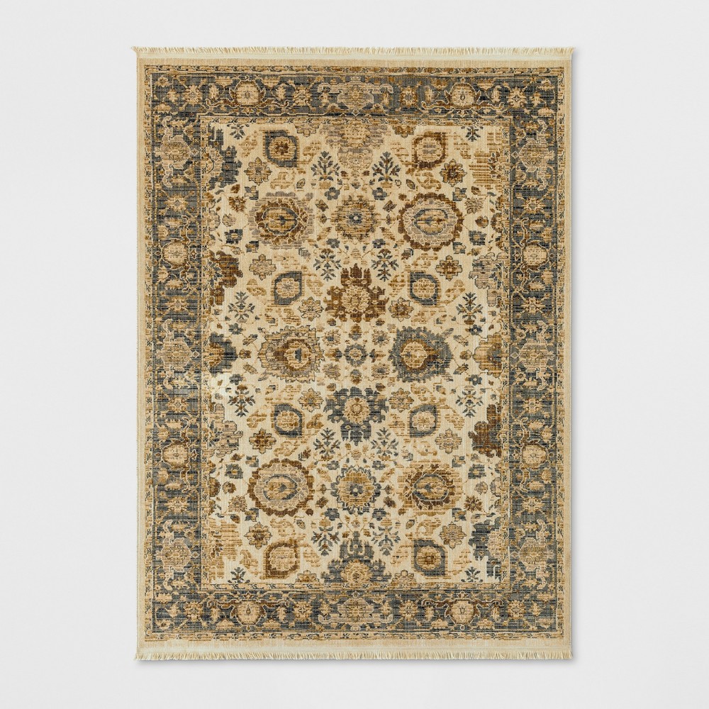 10'x13' Persian Style with Fringe Border Woven Area Rug Neutral - Threshold™