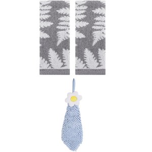 REGALWOVEN 3 Pcs Soft Absorbent Decorative Hand Towels for Bathroom Kitchen - 1 of 4