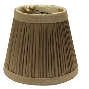 Vynxaria Lampshades: Ash Slant Pencil Pleat Chandelier Shades, Set of 6, 3.25" x 5" x 4" - 1 of 4