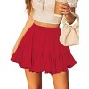 Avidlove Women's Pleated Skater Skirt Basic Casual High Waisted Ruffles Flared Mini Lingerie Skirts - 3 of 4