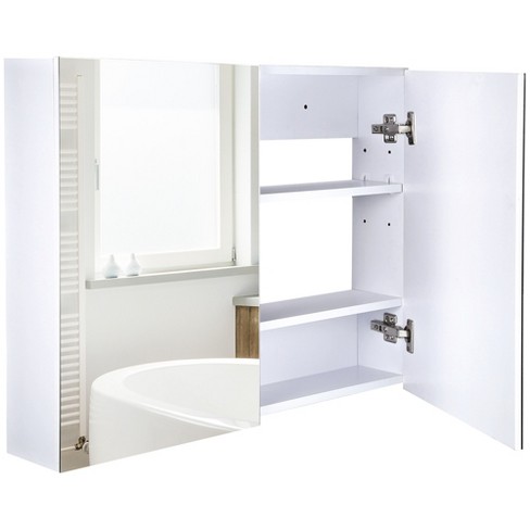 Modern Bathroom Cabinet with Drawers Wall Mounted Bathroom Cabinet with  Doors with Shelf