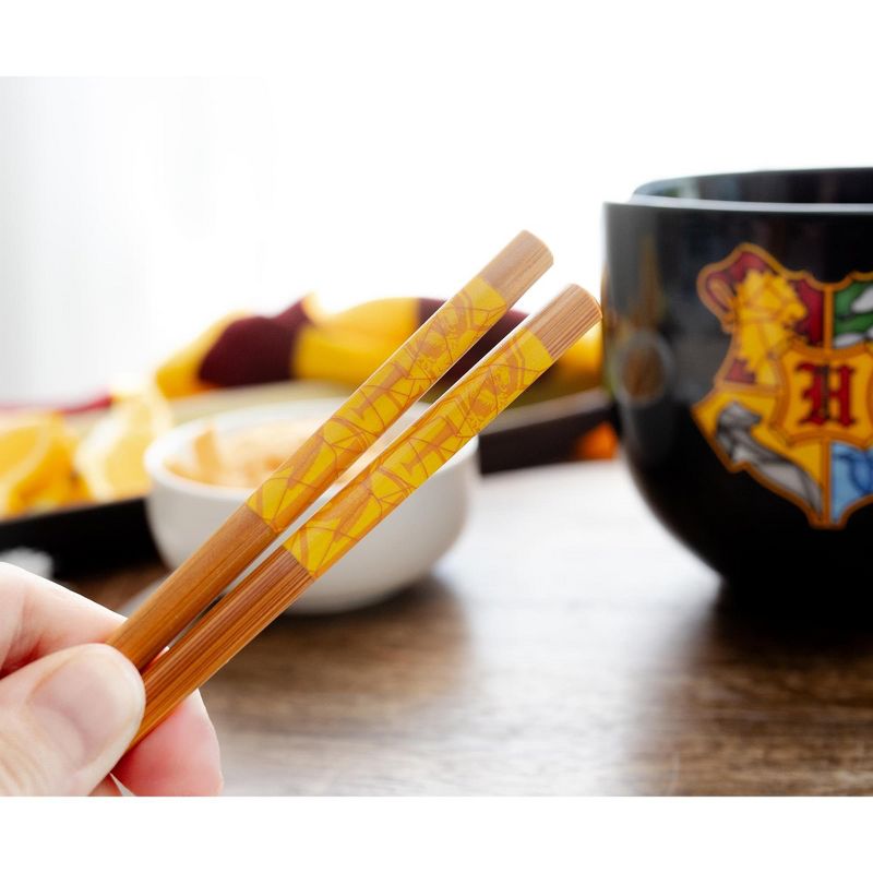 Silver Buffalo Harry Potter Hogwarts Crest 20-Ounce Ramen Bowl and Chopstick Set, 5 of 7