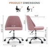 Grungis Office Chair with  with Wheels,Modern Fabric Armless Desk Chair for Adult,Student - 3 of 4