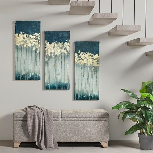 MAYEERTY Gold Foil Abstract 3-piece Canvas Interior Wall Decoration - 1 of 4