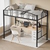 Acekool Twin Loft Bed - Space-Saving with Safety Rail - 4 of 4