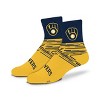 MLB Milwaukee Brewers Youth Quarter Socks - 2pk: Cushioned Heel & Toe, Team Logo Design - 2 of 4